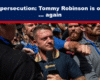 - The Expose Expose News: State persecution drama unfolds as Tommy Robinson faces trial again, surrounded by a crowd of reporters and onlookers.
