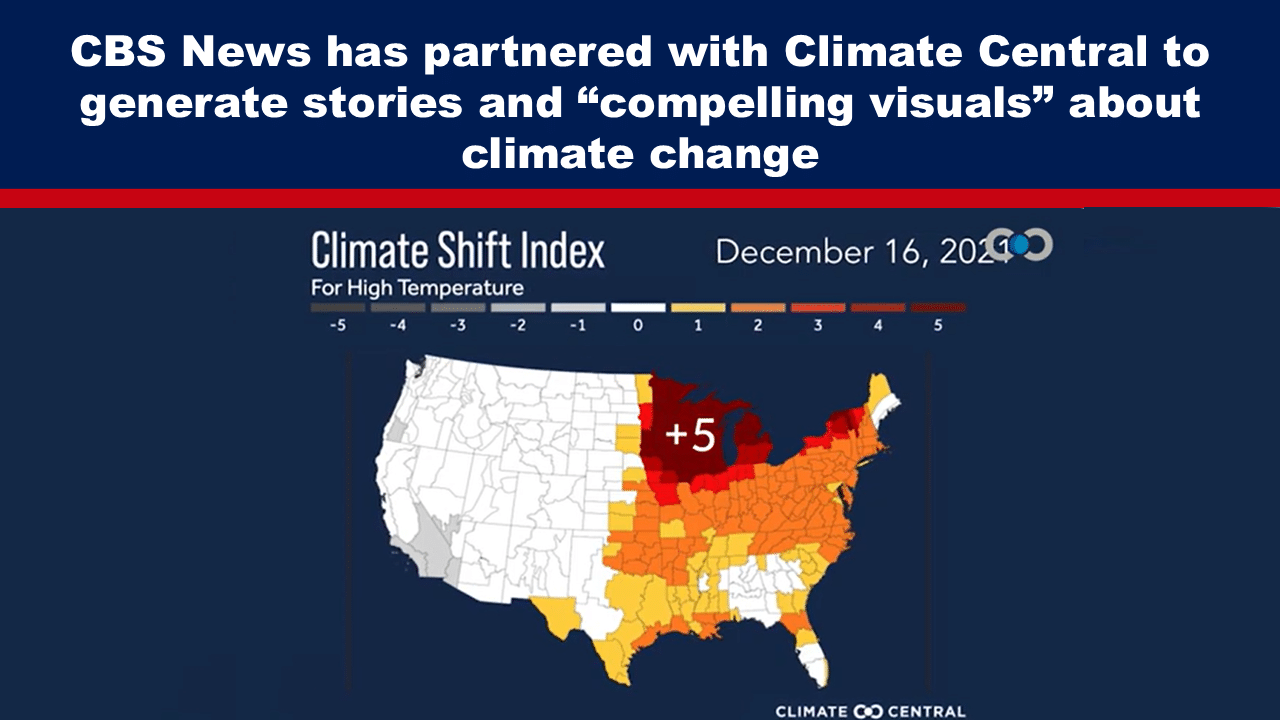 Expose News: CBS News teams up with Climate Central for eye-popping climate change visuals, featuring a vivid Climate Shift Index map!