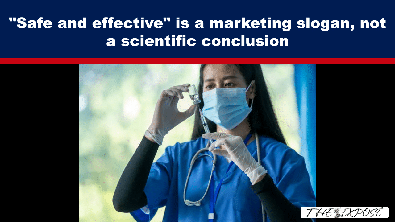 Healthcare worker in blue scrubs and mask draws vaccine from a vial with a syringe ready to inject.