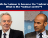 Split-screen image of two men in suits discussing politics for a Labour radical-centre news article.