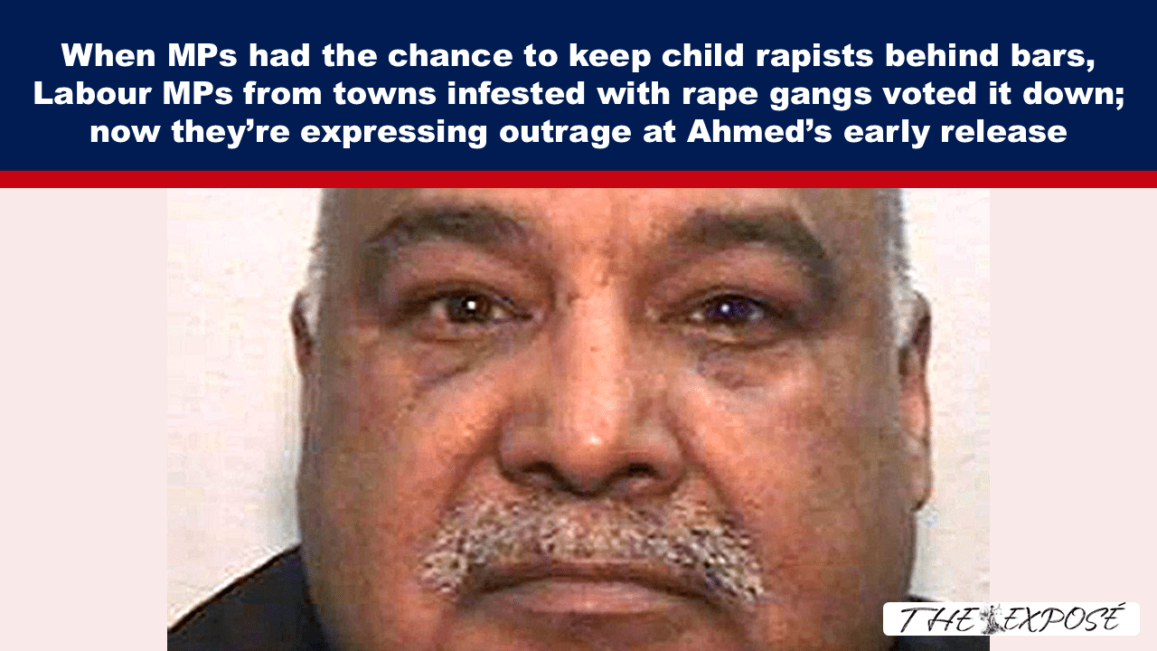 JulFeat20a - The Expose Political banner headline above a close-up portrait of a middle-aged man; The Exposé watermark present.