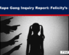 Silhouette of a young girl with pigtails as multiple hands point accusingly at her; cover image for The Rape Gang Inquiry Report: Felicity’s story.
