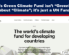 Banner headline on a dark blue strip reads: "UN’s Green Climate Fund isn’t “Green” or about “Climate”; it’s just a UN Fund" with a thin red line beneath.